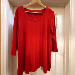 J. Jill Vibrant Red Long Sleeve Top